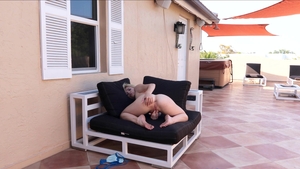Nubiles - Katie Kush wearing bikini masturbating outdoors