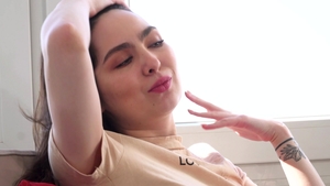 Nubiles.net - Brunette Monica Melody in thong pussy eating