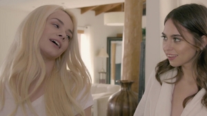 The Lesbian Experience: Elsa Jean is a tiny tits blonde haired