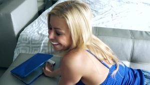 BadDaddyPOV.com: Girl touches huge boobs