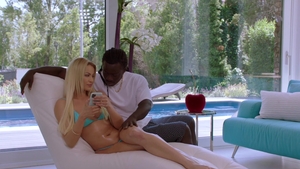 BLACKED: Hot blonde hair Cherry Kiss MMF