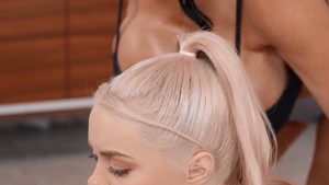 Hot and Mean - Booty Haley Spades tongue kissing in thongs