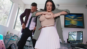 Brazzers: Blondie Takes on Two Big Dicks in a Tight Workspace