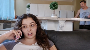 Brunette In Specs Begs For Facial Cumshot